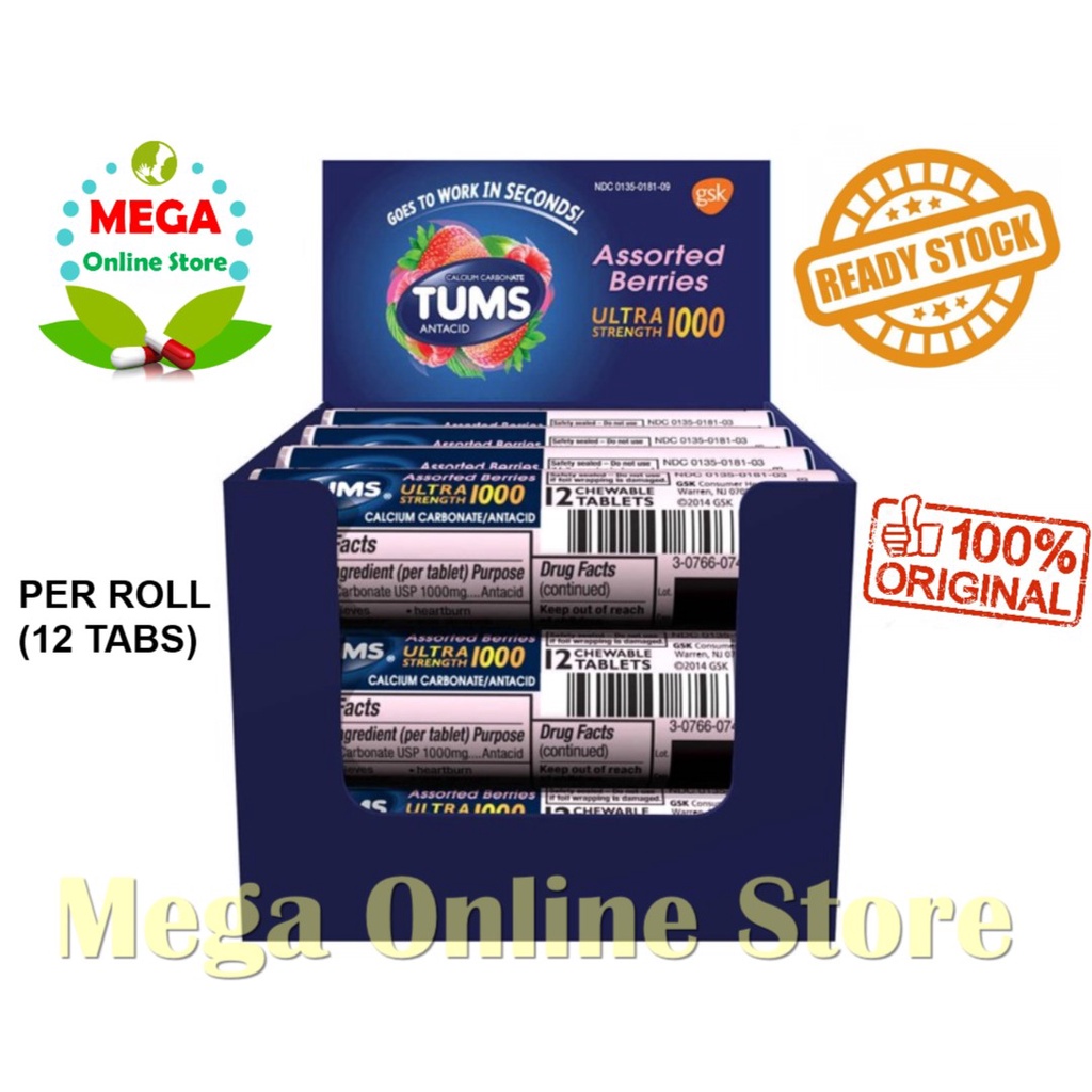 TUMS Antacid Ultra Strength 1000 Untuk Maag dan Asam Lambung