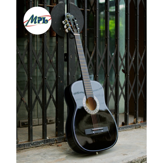 GITAR AKUSTIK / GITAR ACOUSTIC MAHOGANI MG-010 BLACK ORIGINAL + TAS GITAR