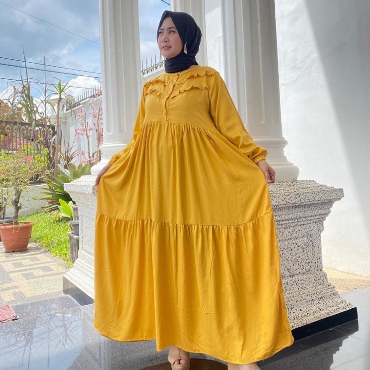 TERBARU TSANA DRESS BAHAN KATUN RAYON SIZE JUMBO FASHION MUSLIM TERBARU