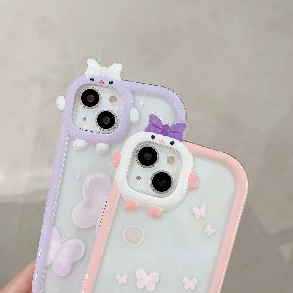 Casing TPU iPhone 13pro 13prm 11 7Plus 8Plus Xr XS 13 12pro Max Shockproof Motif Kupu-Kupu