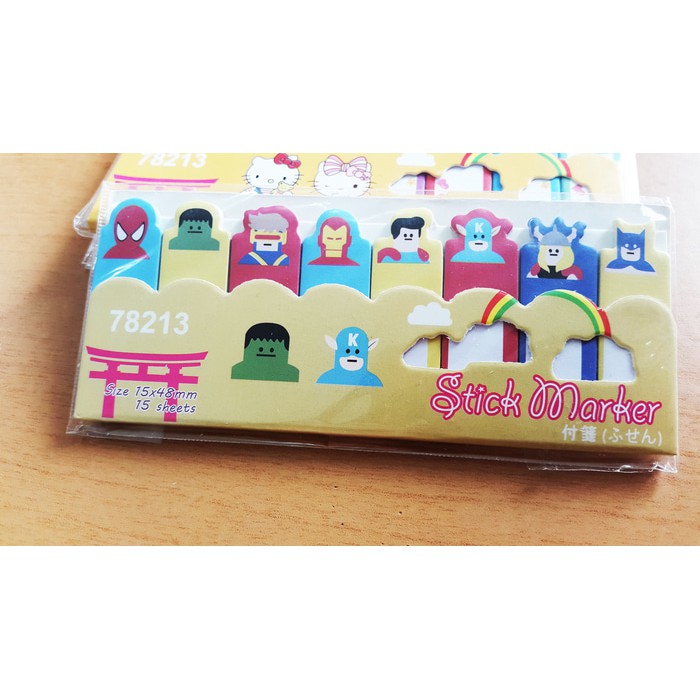

Post It Karakter / Stick Maker / Pembatas Buku / Sticky Note Kartun