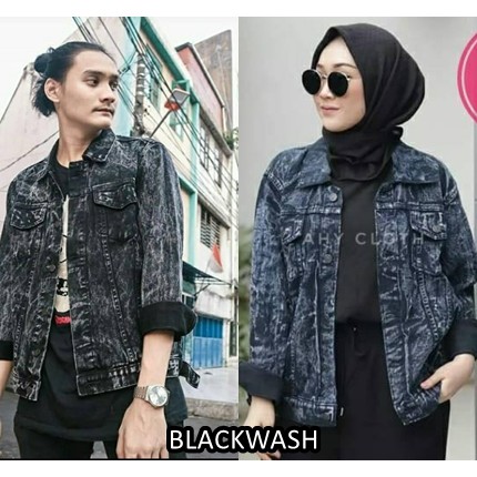 jaket jeans black wash