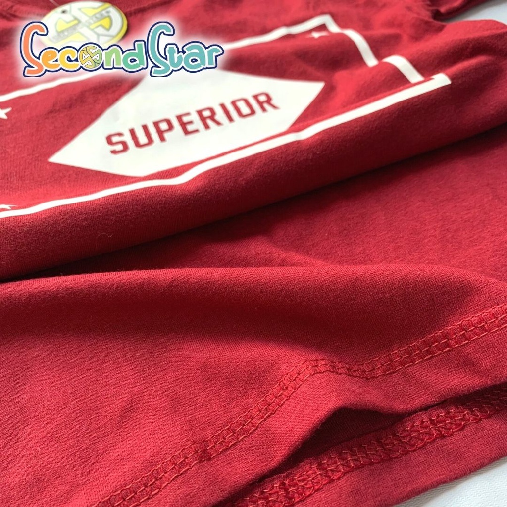 Secondstar baju anak laki laki perempuan unisex Kaos oblong lengan panjang warna marun maroon 1-8 tahun