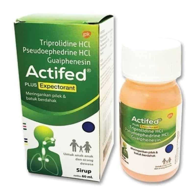 ACTIFED PLUS EXPECTORANT Hijau - COUGH SUPPRESSANT Merah 60ML - Obat Batuk Pilek Dewasa Anak Sirup Syrup Kering Dahak