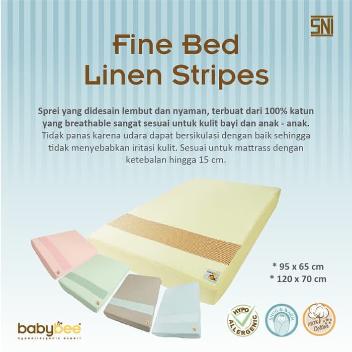 Babybee Fine Bed Linen Sprei Garis 95X65CM - BJ708