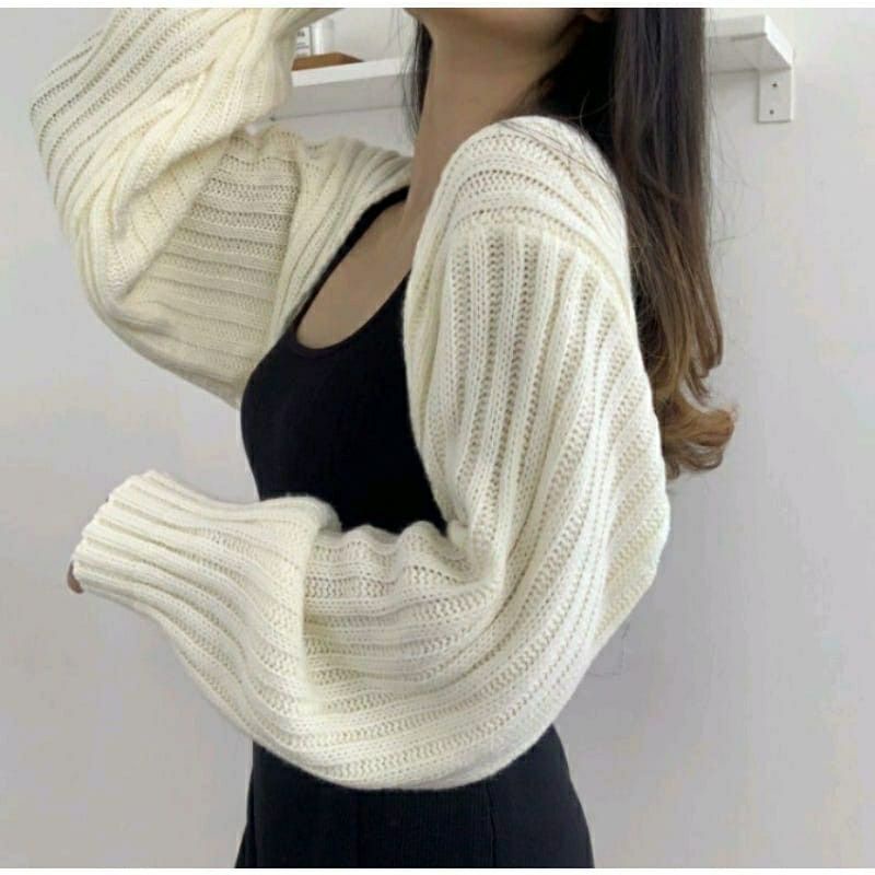 Cardi Liam Balero Rajut Crop Wanita