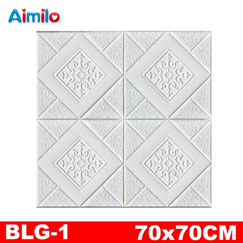 (Aimilo) Wallpaper Dinding 3D Foam Motif Batu Bata Walpaper 3D Foam Murah High Quality-BLG-1