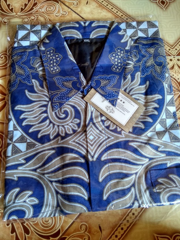 Mahogra Pendek Kemeja Batik Pria Full Furing Bahan Katun Sragenan