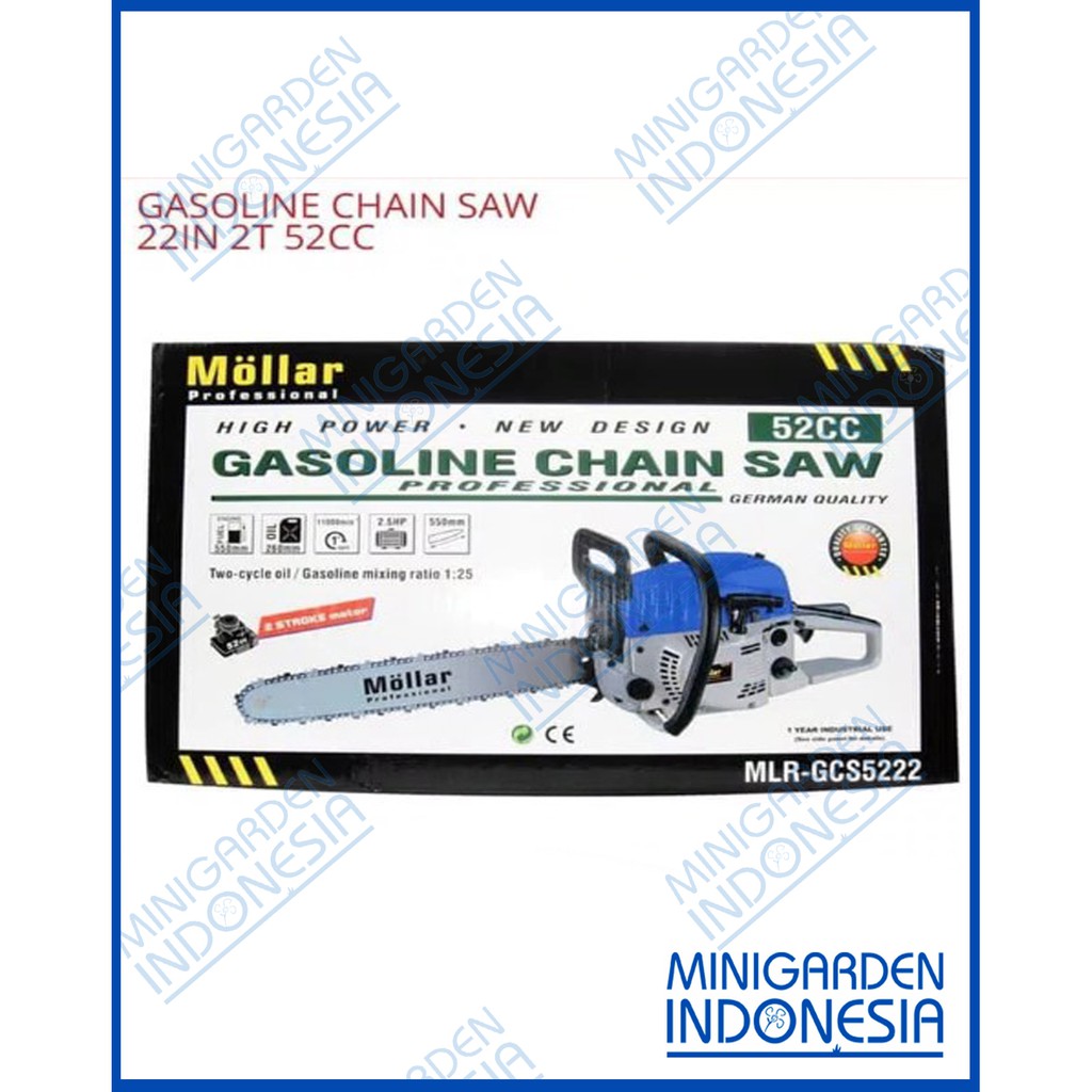 Mesin Gergaji pohon Chain Saw Chainsaw 22 Inch 52 CC P012 bahan bakar bensin