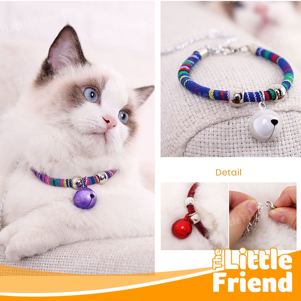 Collar Kalung Kucing Anjing Bahan Tenun Multiple Banyak Warna &amp; Tebal