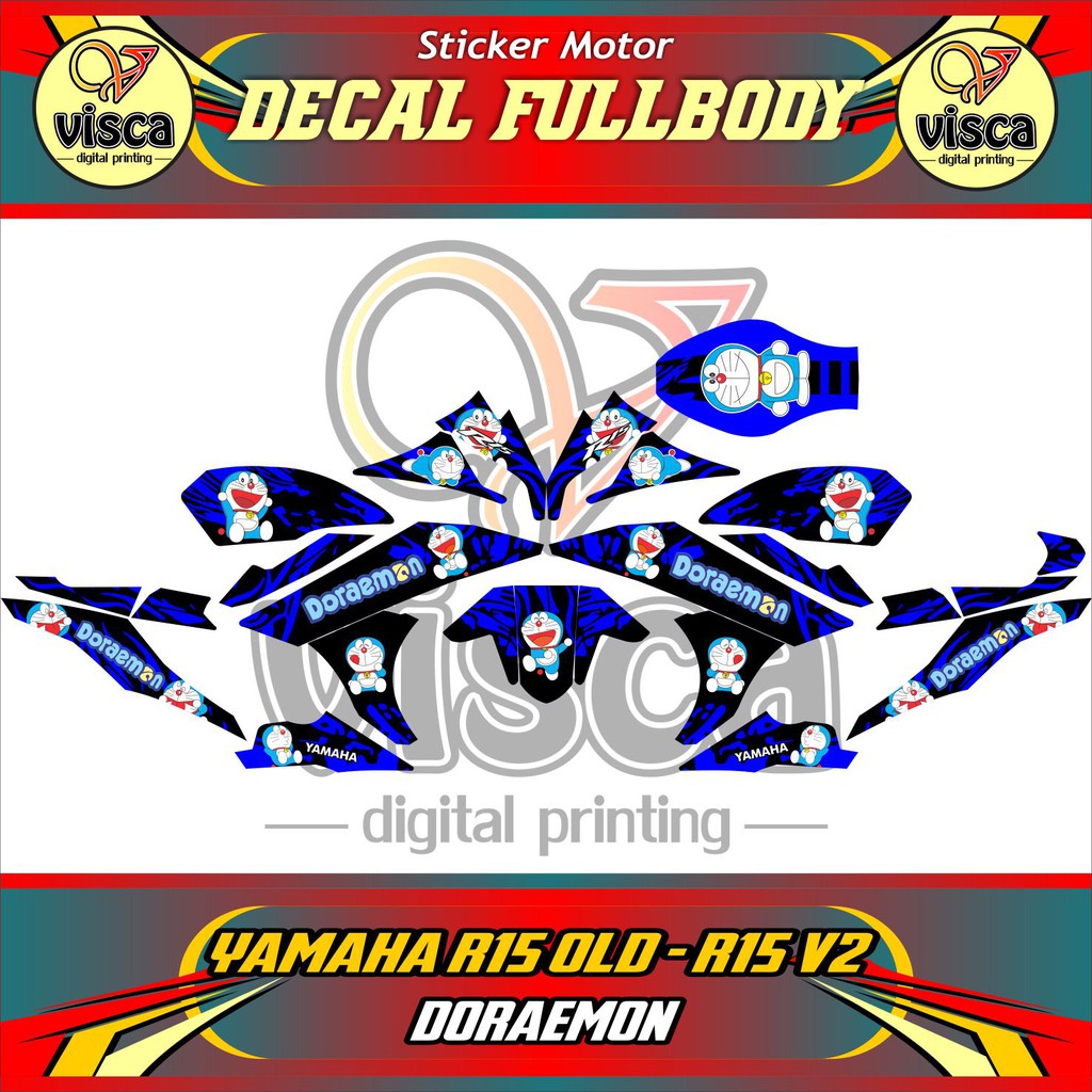 Decal Stiker Motor R15 Old Striping R15 V2 Doraemon