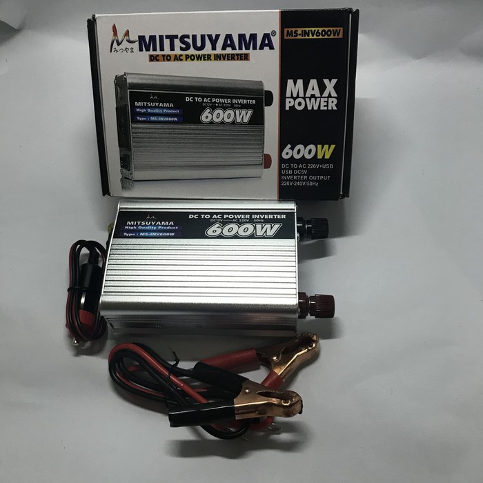 Inverter Power DC To AC 600 Watt With USB 5 V Mitsuyama MS-INV600W | FMS