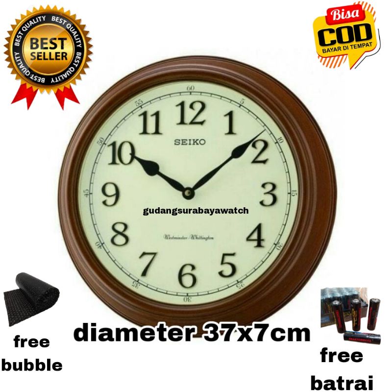 jam dinding Seiko QXD 214B original