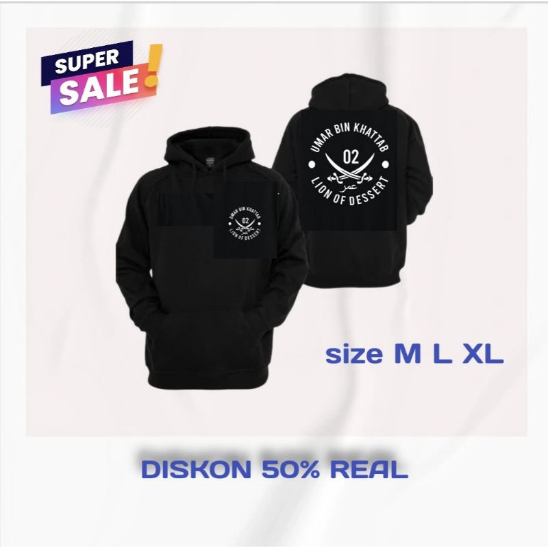 Jaket Sweater hoodie Umar Bin Khattab Kualitas Premium Distro Murah