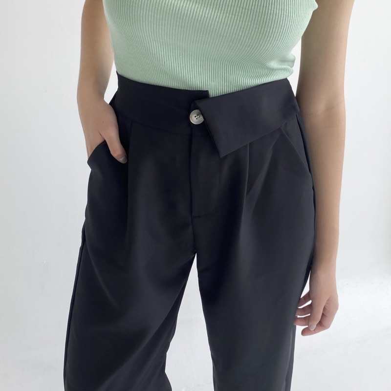 MONO PANTS - POSHA Celana Panjang Highwaist Trousers Korean Basic Long Highwaisted Pants