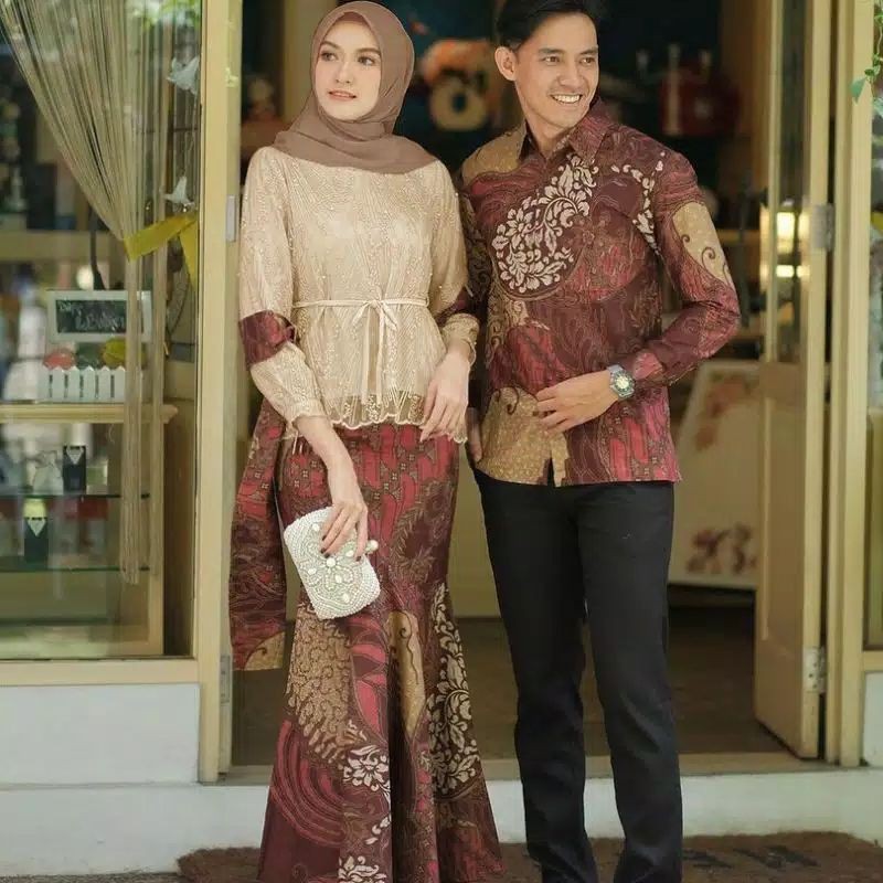 COUPLE KEBAYA BATIK MODERN BRUKAT PREMIUM