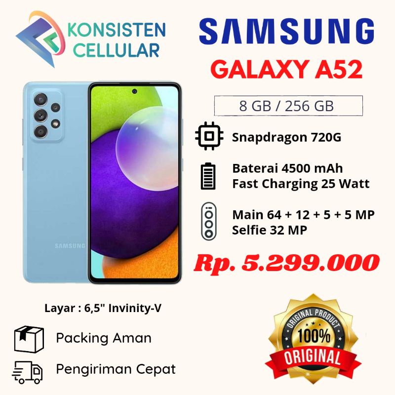 SAMSUNG GALAXY A52 RAM 8/256 GB