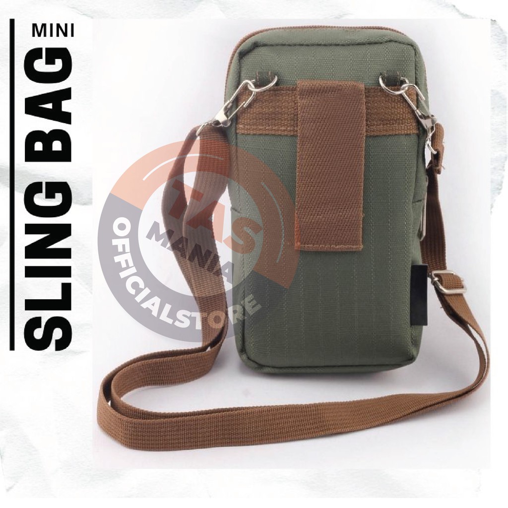 PTS -Tas Selempang Pria / Wanita Kanvas - Mini Gress Canvas Waist Small Bag Military  Tas Messenger Tas