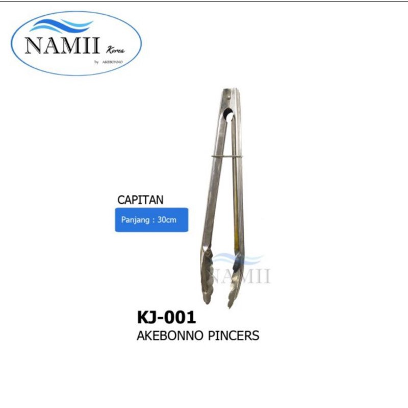 Pincers Akebonno 30 cm Capitan makanan Jepitan Stainless Stell