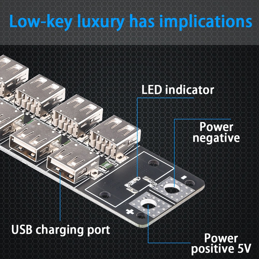 4.8-5.2V  USB Charger 24-Port Fast Charging Socket Power Supply Board Double-RoB6