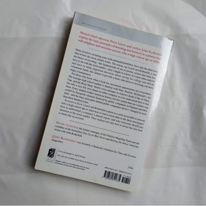 Buku Import Learn To Earn Peter Lynch