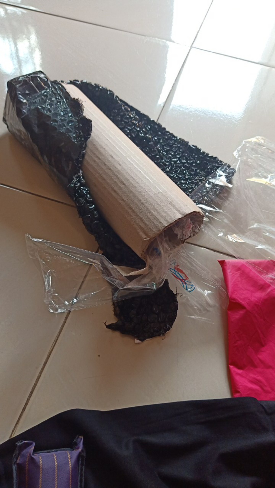 Tabasa Payung Lipat Putih Polos Sablon