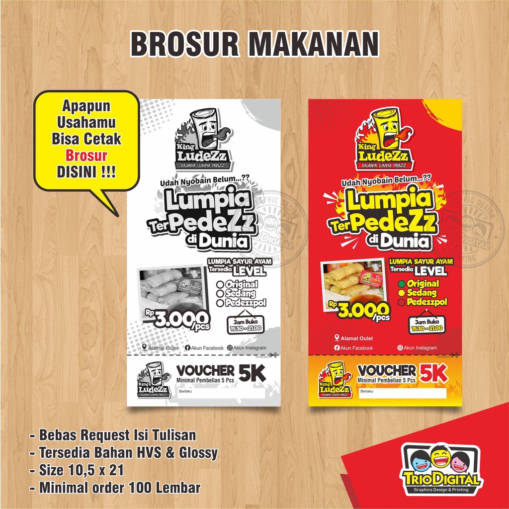 

Cetak Brosur / Flyer Makanan | Menu Makanan