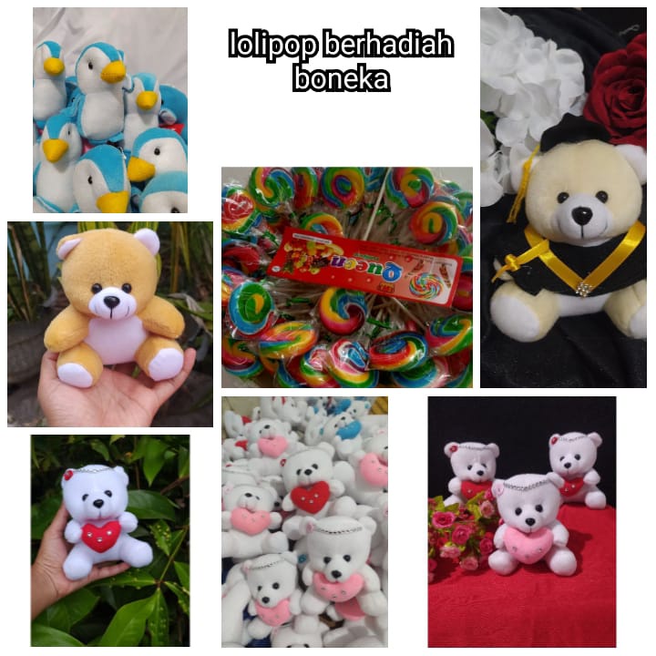 

permen lolipop isi 40 pcs - berhadiah boneka lucu dan imut