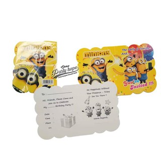 Kartu Undangan Ulang Tahun Minion Pesta Ultah Invitation Undangan