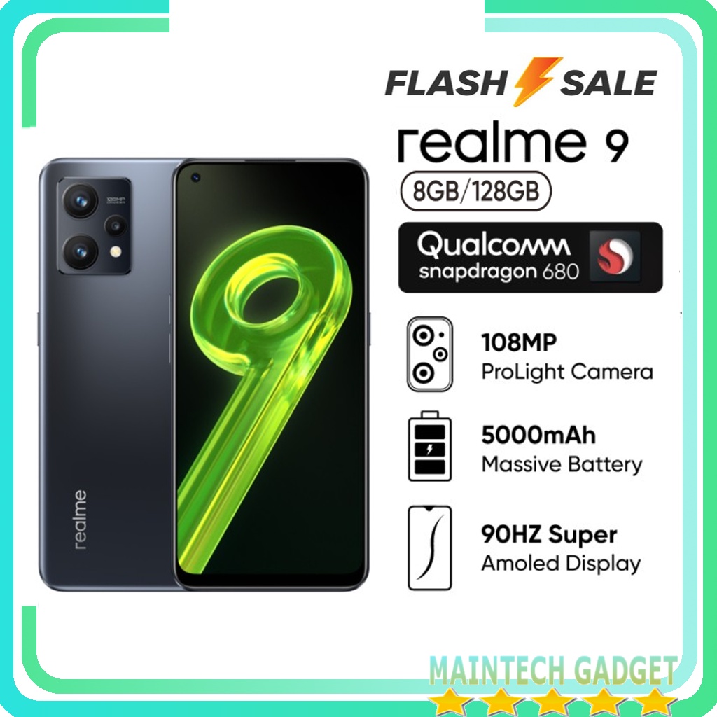 Realme 9 8/128GB Kamera 108MP Prolight Resmi Promo