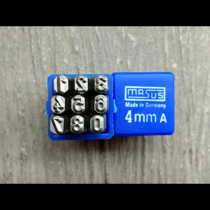 

Promo KETOK ANGKA (0-9) ukuran 4 mm / FIGURE STAMP PUNCH 4mm MERK MASUS