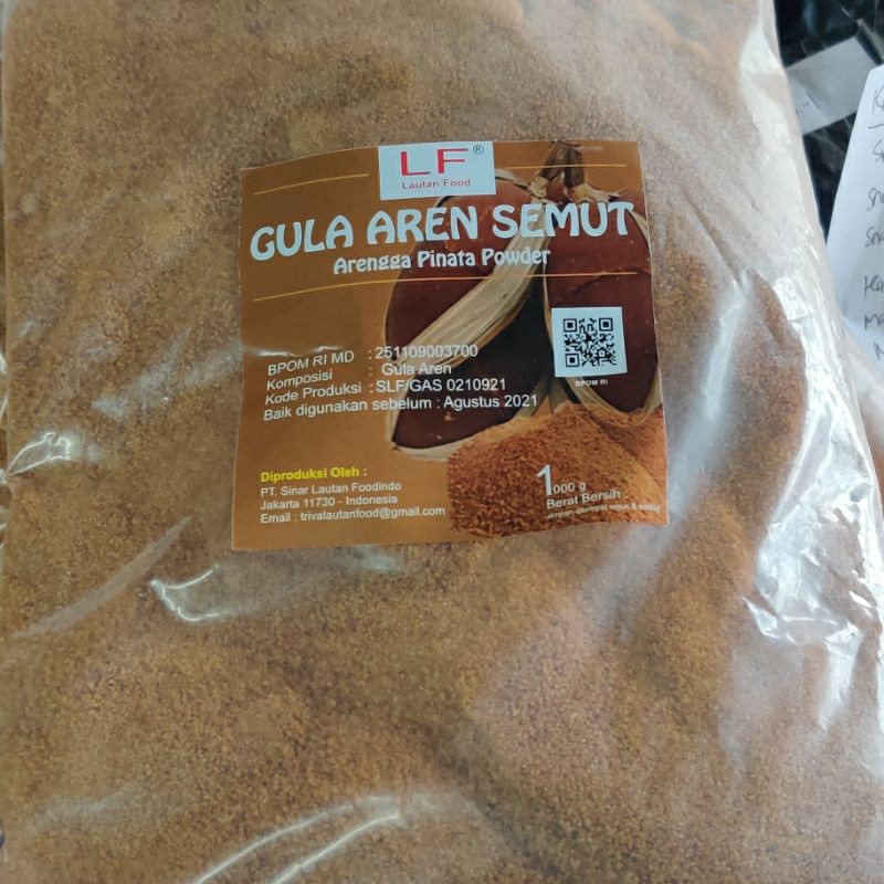 Gula Aren Semut Bubuk 1 kg Lautan Food Brown Sugar Premium Powder GROSIR