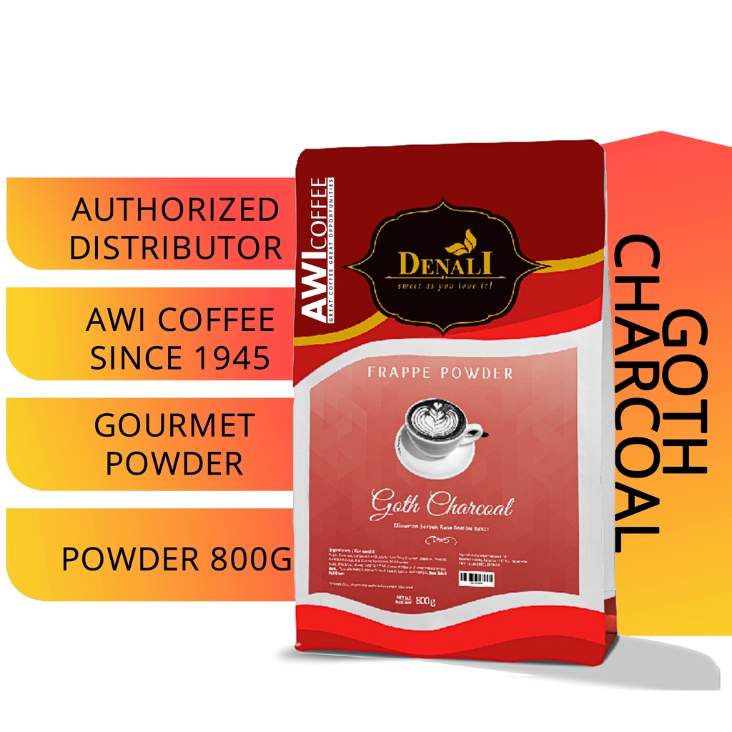 

Awi Segar Harum I Powder Goth Charcoal 800gr I denali I coffee | Flavored