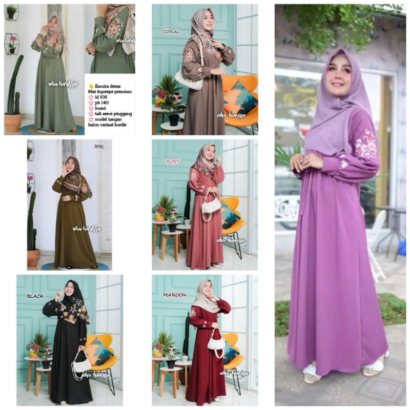 SAMIRA BORDIR ||GAMISBUSUIFRIENDLY|| GAMIS BORDIR TERBARU TERMURAH terlaris