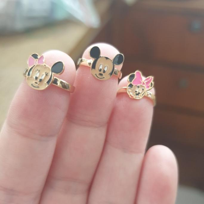 Cincin Disney Sanrio Ubs Bayi Emas Asli Hello Kitty 375 Minnie Ubs Terlaris