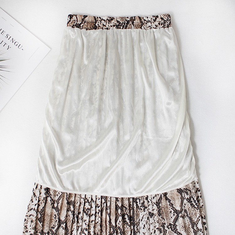 Rok Plisket Prisket Import/ Maxi Skirt Motif Sisik Ular