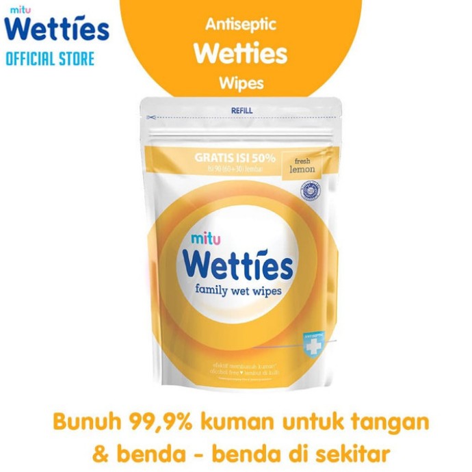 MITU WETTIES ANTISEPTIC REFILL 90S