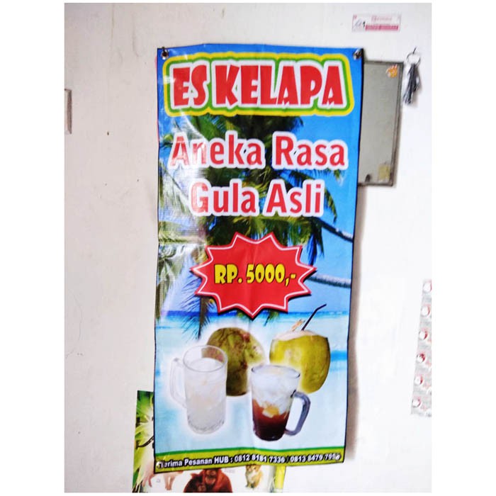 Cetak Spanduk Banner Jualan Es Kelapa Muda Murah Terlaris Custom Free Desaign Desain Suka Suka Shopee Indonesia
