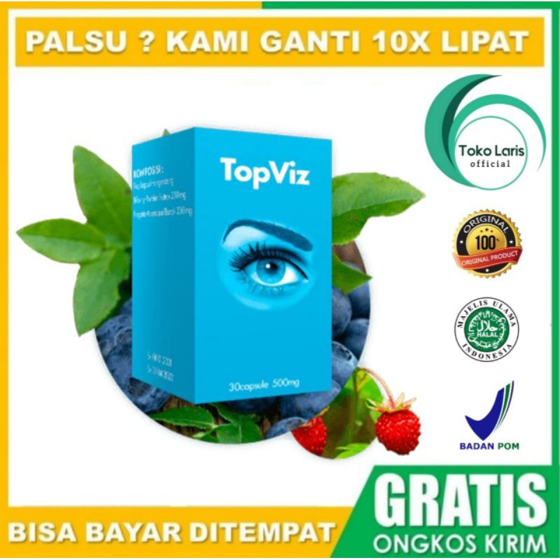 TOPVIZ ASLI ORIGINAL KESEHATAN MATA - OBAT MATA MINUS - OBAT MATA KATARAK - TOP VIZ ASLI BPOM