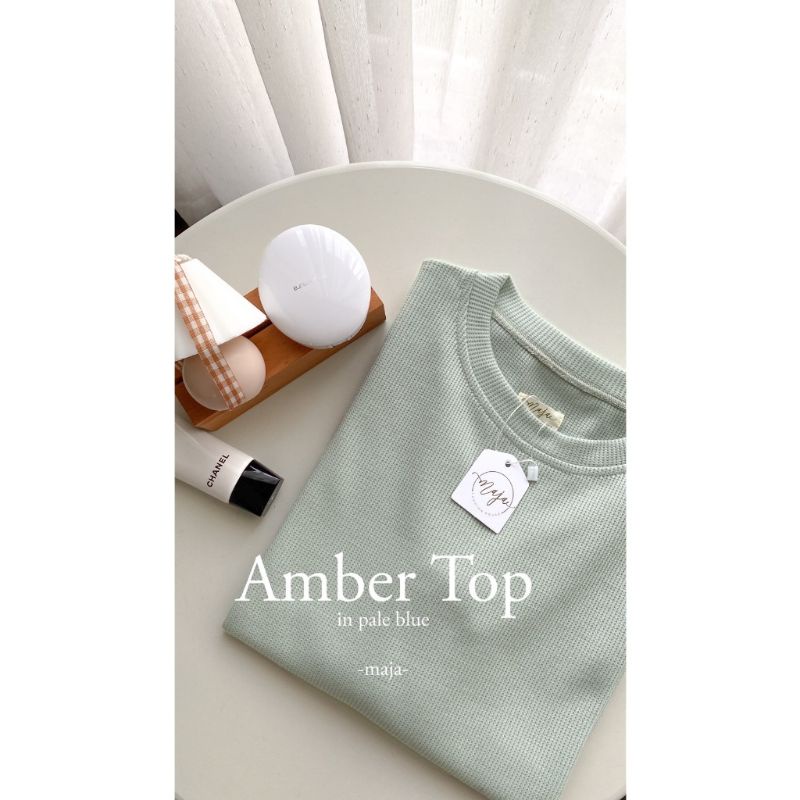 amber top lengan pendek