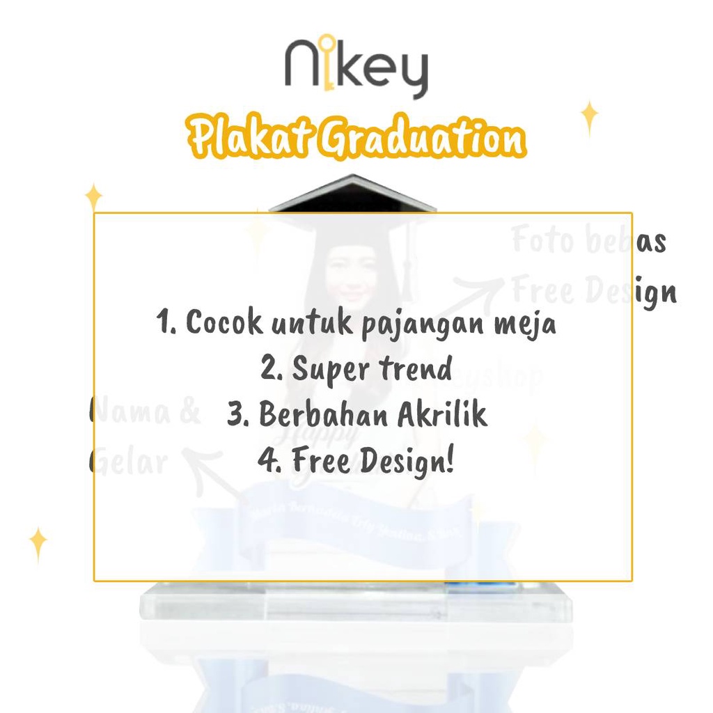 VARIASI TERBANYAK Plakat Wisuda Kado Wisuda Standee Foto Happy Graduation Souvernir Wisuda PK-0061