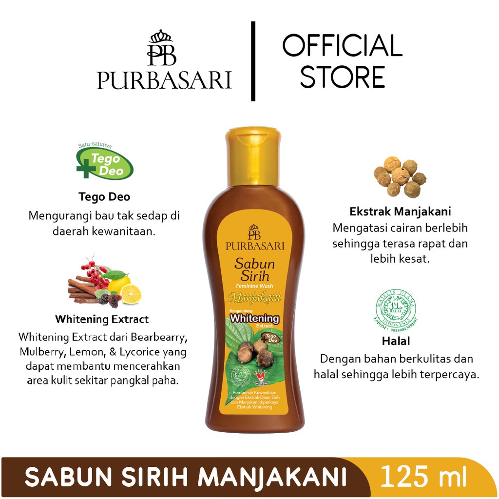 READY PURBASARI Sabun Sirih - Daun Sirih 125ml / 60ML / SABUN KEWANITAAN