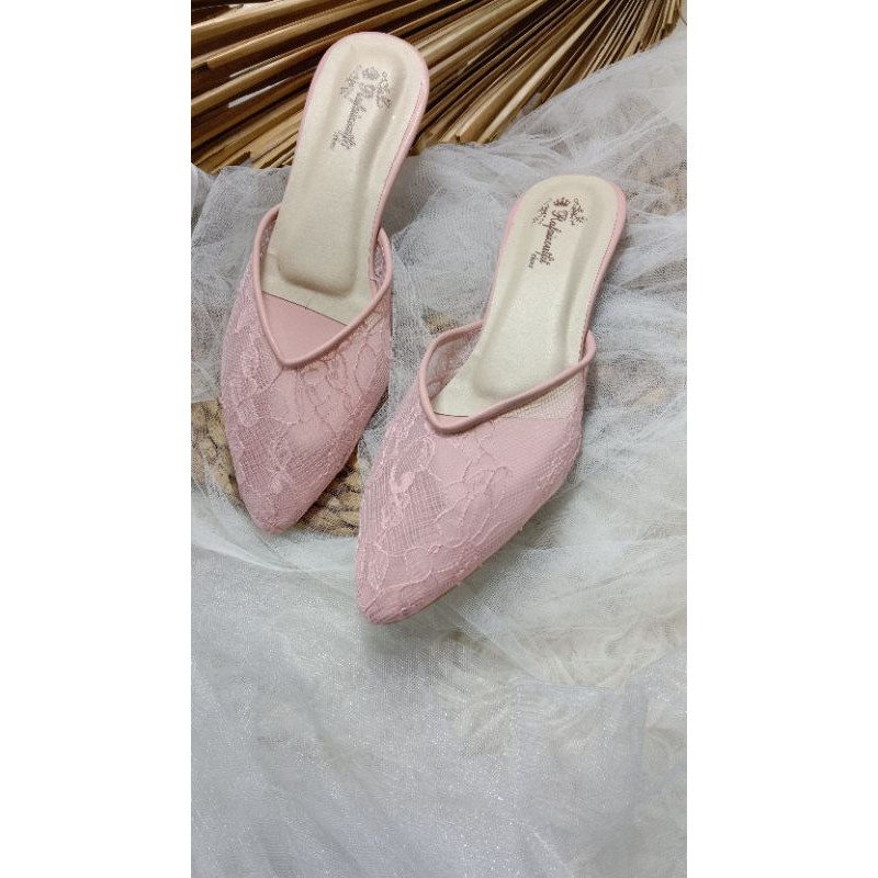 sepatu johana dustypink sepatu wanita cantik tinggi 2cm hak tahu