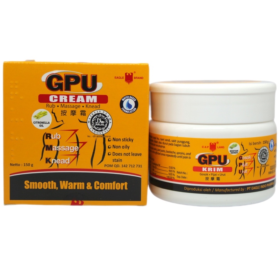 GPU CREAM - GPU KRIM obat gosok nyeri otot - sendi - encok