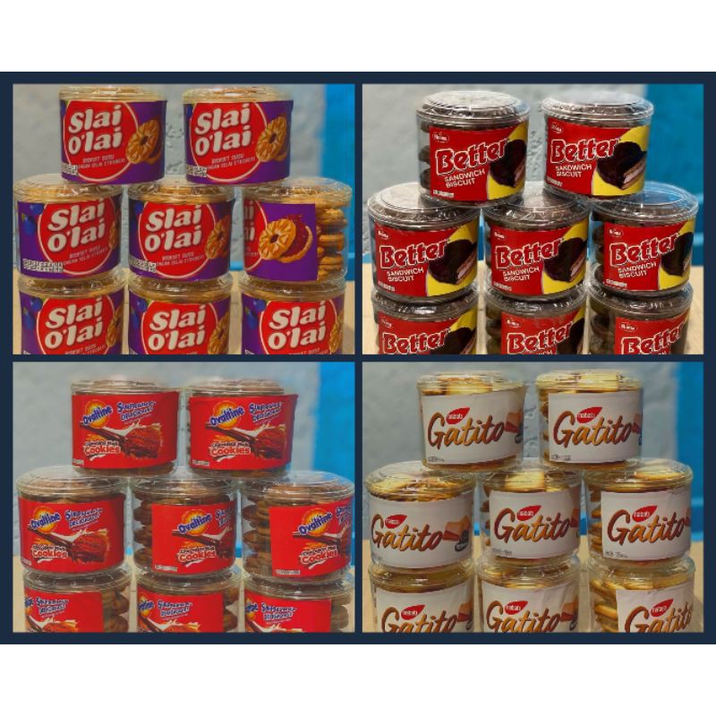 Biskuit Ori Kemasan Toples (Slai Olai, Better, Ovaltine, Gatito)