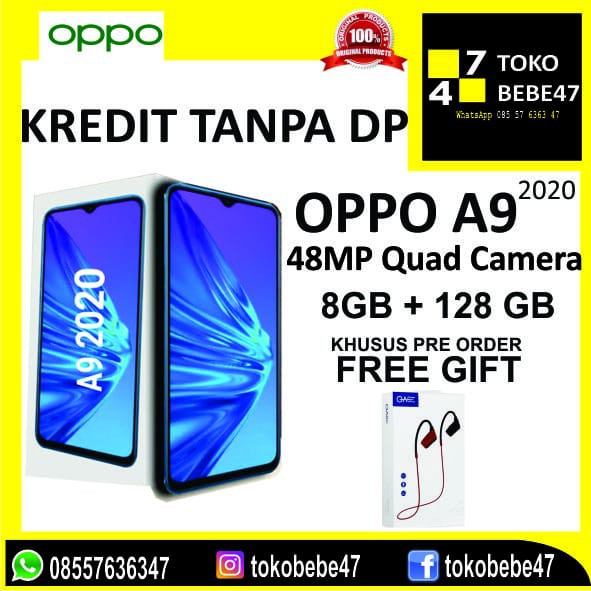 OPPO A9 RAM 8GB ROM 128GB GARANSI RESMI OPPO INDONESIA
