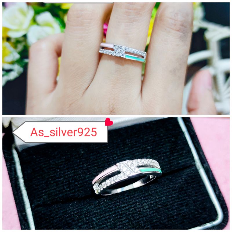 CINCIN PERAK ANEKA MODEL FASHION WARNA ASLI SILVER 925 LAPIS MAS PUTIH-RING IMPORT WANITA