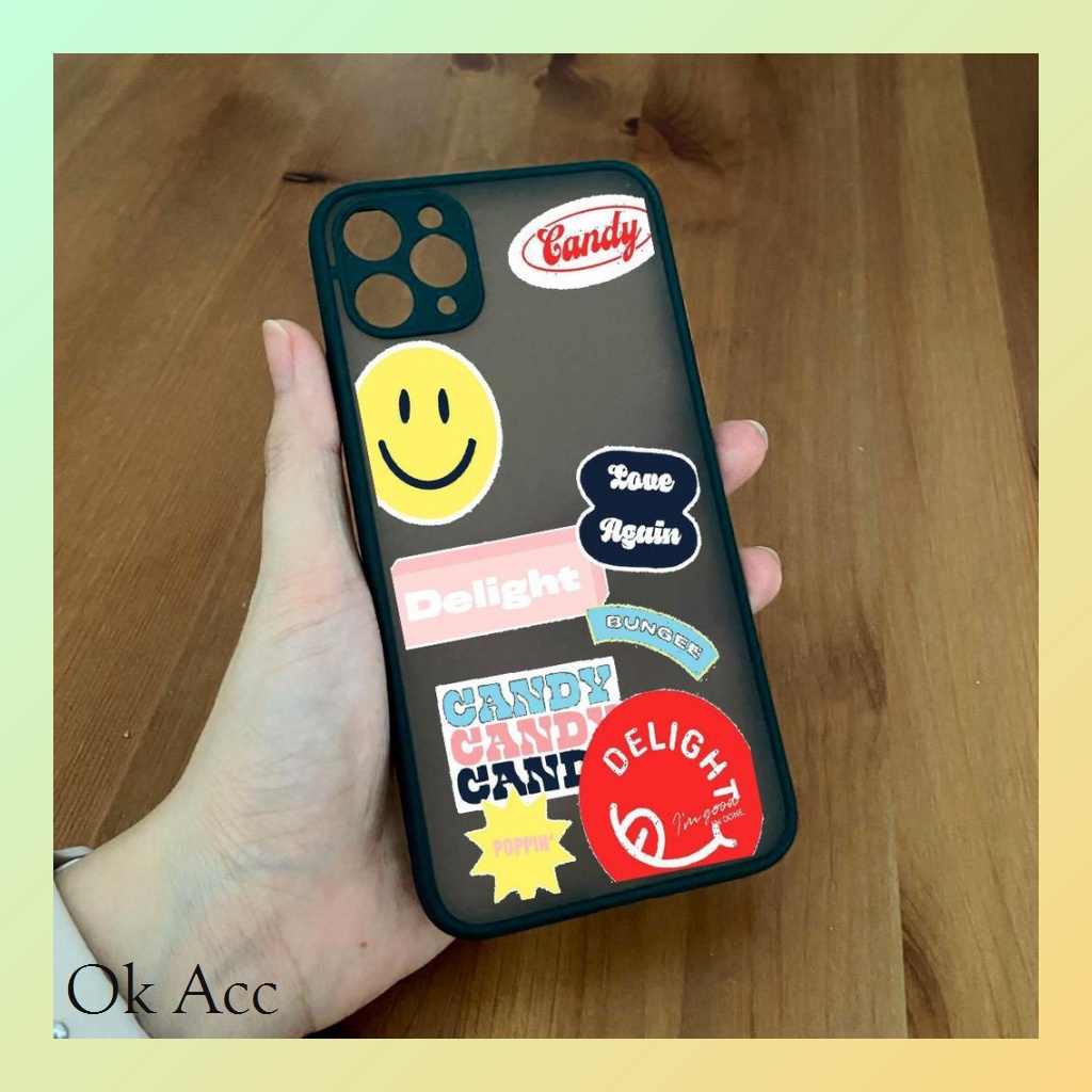 Casing Motif Pelangi Pikachu Smile AA12 for Iphone 6 6s 6+ 6s+ 7 8 7+ 8+ X Xr Xs Max 11 Pro Max 12 13 14 Pro Max