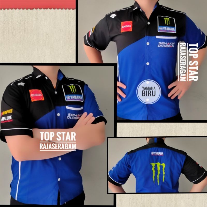 Seragam Otomotif Yamaha, Baju Komunitas Moto GP, Kemeja Bordir Klub Motor F1