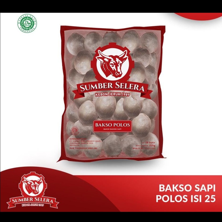 

Bakso Sapi / Bakso Polos SB Sumber Selera isi 25pcs / 50pcs